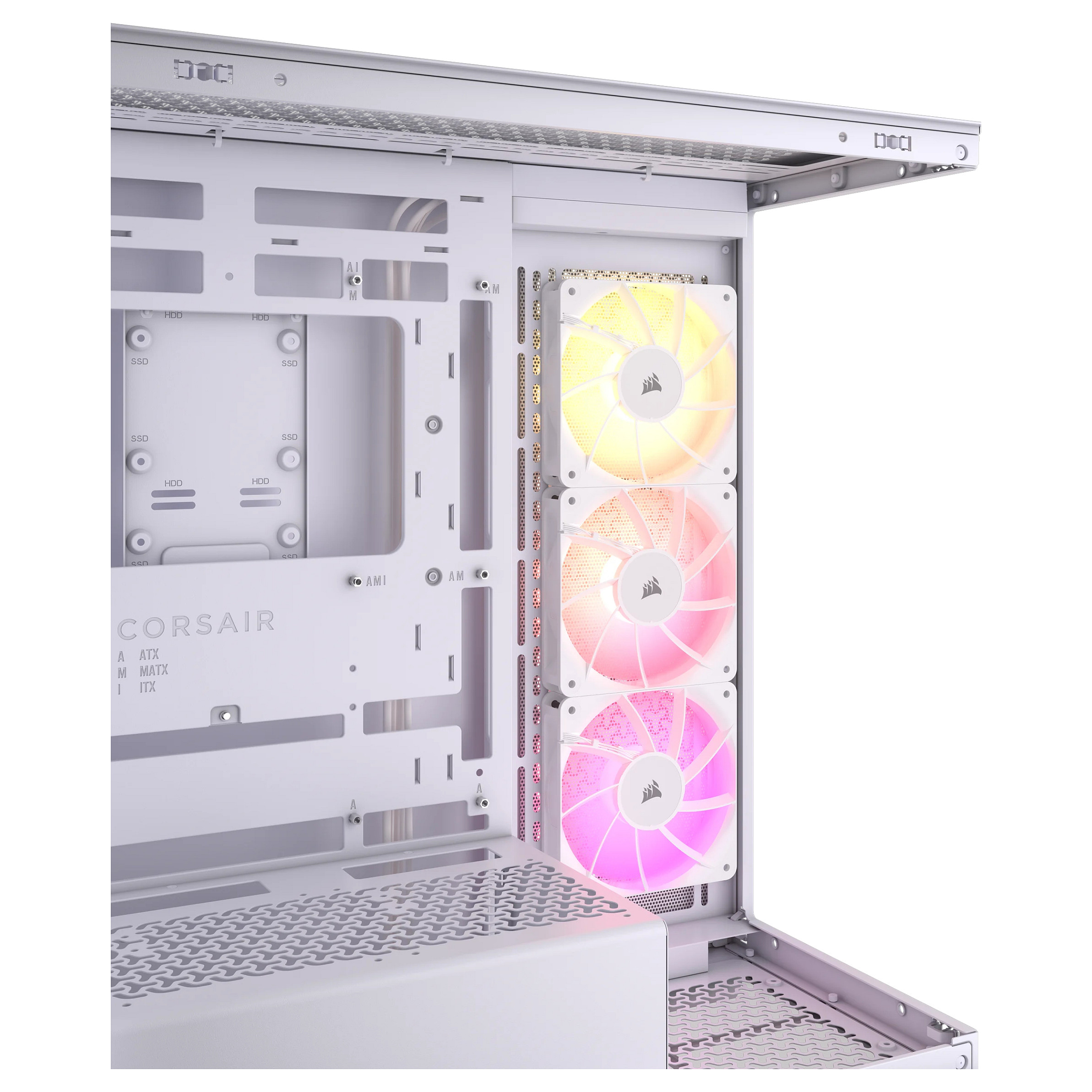 Kasë Corsair 3500X ARGB Midi Tower ATX Gaming - Bardhë - Figura 3