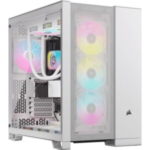 Kasë CORSAIR Midi 6500D Airflow Tempered Glass – Bardhë