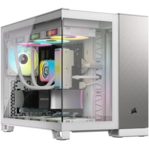 Kasë CORSAIR mATX 2500X Tempered Glass – Bardhë/Gri satin