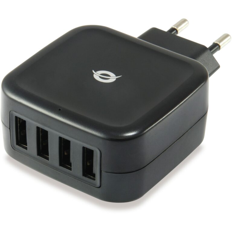 Conceptronic 4-Port USB-A Charger  25W / 5.0V / 2.4A – Zezë