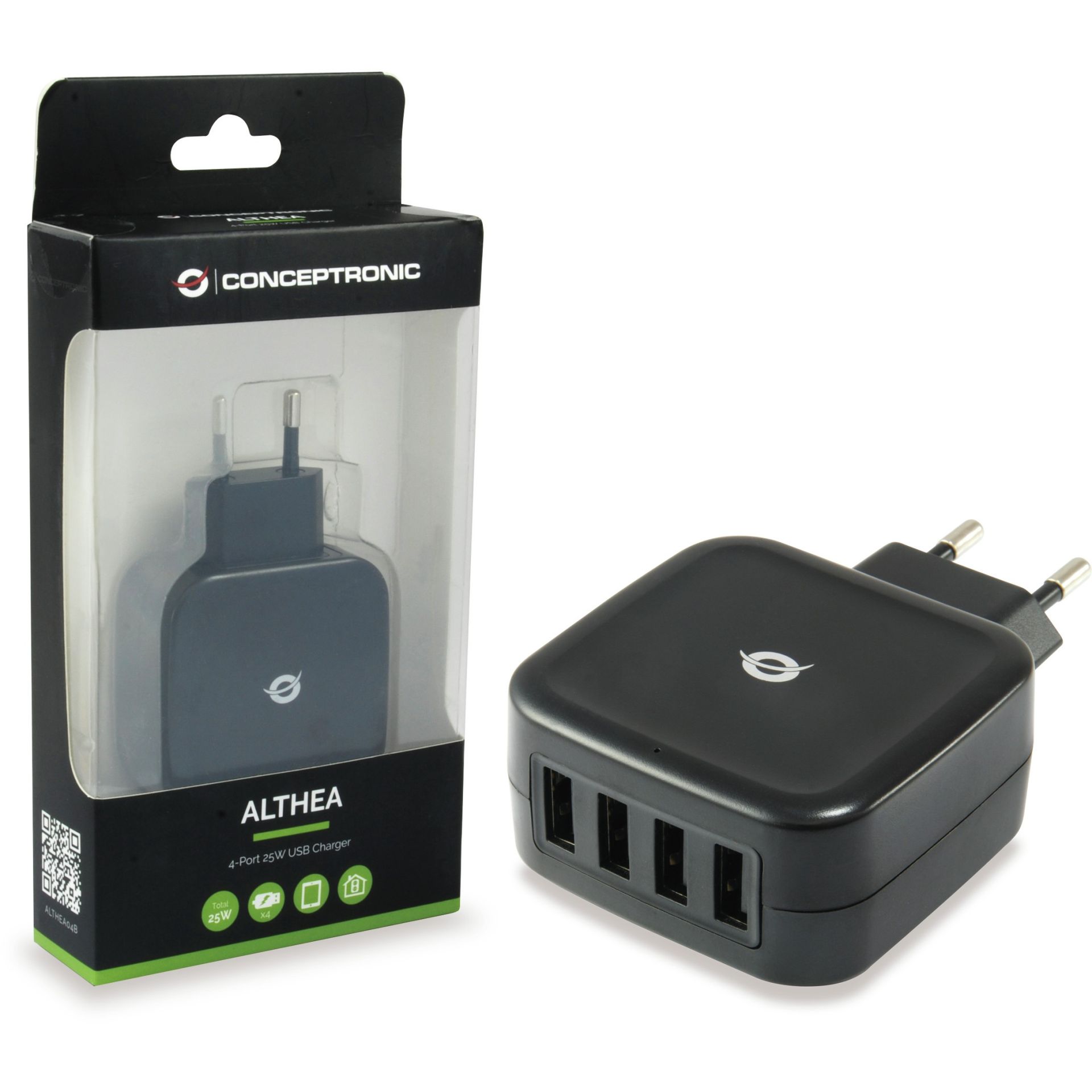 Conceptronic 4-Port USB-A Charger  25W / 5.0V / 2.4A – Zezë - Figura 3