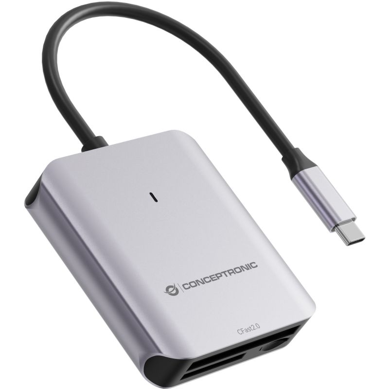 Aksesorë për telefon Conceptronic USB-C 3.2 Card Reader SD/TF 4.0/CFast 2.0 – Zezë - Figura 2