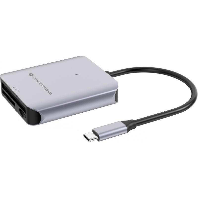Aksesorë për telefon Conceptronic USB-C 3.2 Card Reader SD/TF 4.0/CFast 2.0 – Zezë