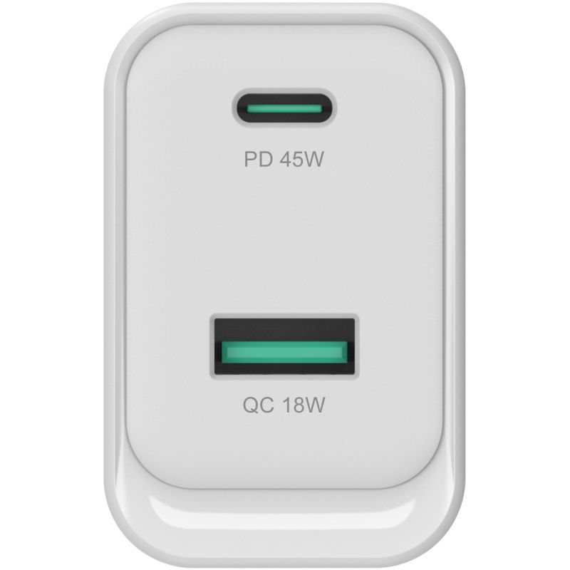 Aksesorë për telefon Conceptronic 2-Port GaN Charger USB-C & USB-A – 45W PD3.0/PPS – Bardhë - Figura 2