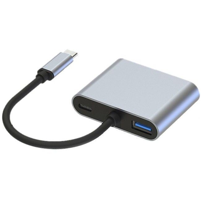Hub Udhëtimi CONCEPTRONIC 4-në-1 USB-C në HDMI/USB 3.0/VGA 100W PD - Hiri - Figura 2