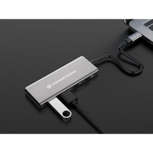 Hub Udhëtimi CONCEPTRONIC 4-në-1 USB-C në 2xUSB-C/2xUSB-A 100W PD – Hiri 6
