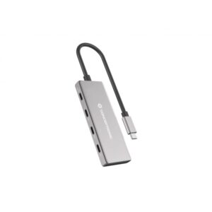 Hub Udhëtimi CONCEPTRONIC 4-në-1 USB-C në 3xUSB-C 100W PD - Hiri