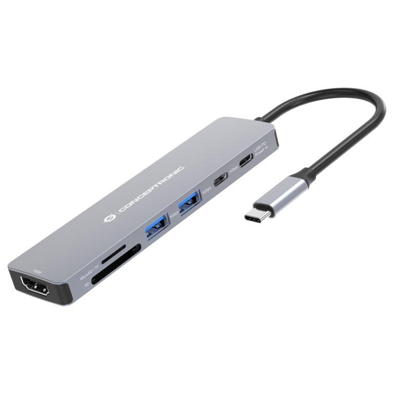 Docking Station Conceptronic 7-in-1 / USB-C + HDMI + USB-A