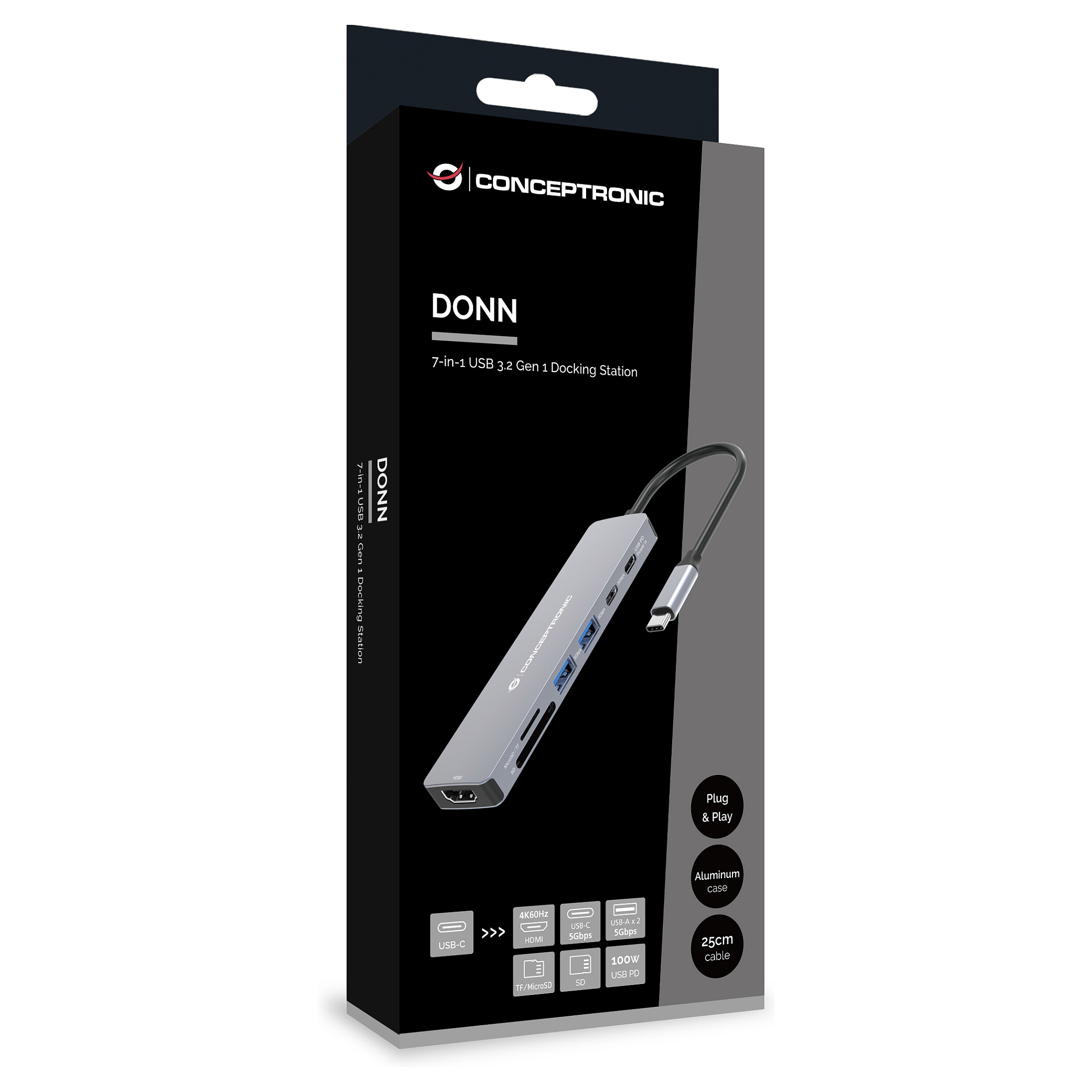 Docking Station Conceptronic 7-in-1 / USB-C + HDMI + USB-A - Figura 4