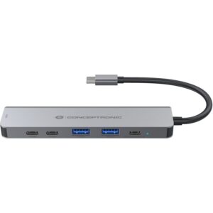 Hub Udhëtimi CONCEPTRONIC 6-në-1 USB-C në HDMI/2xUSB-A/2xUSB-C – Hiri 8
