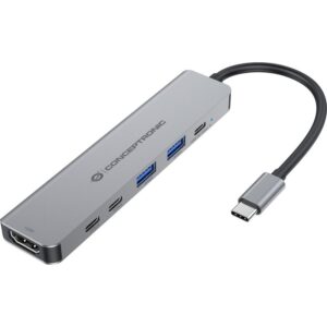 Hub Udhëtimi CONCEPTRONIC 6-në-1 USB-C në HDMI/2xUSB-A/2xUSB-C - Hiri