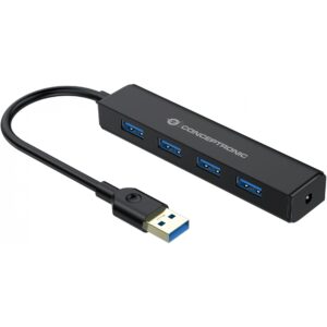 HUB Conceptronic / 4‑Port / USB‑A 3.0 → 4x USB‑A 3.0 / Bus‑Powered – Zezë
