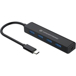 HUB Conceptronic / 4‑Port / USB‑C 3.2 Gen1 → 4x USB‑A 3.0 / Bus‑Powered – Zezë