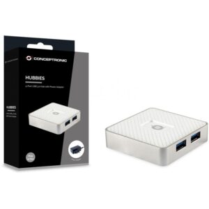 HUB Conceptronic / 4‑Port / USB Micro‑B → 4x USB‑A 3.0 / Powered – Bardhë 6
