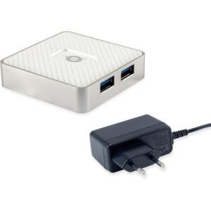 HUB Conceptronic / 4‑Port / USB Micro‑B → 4x USB‑A 3.0 / Powered – Bardhë