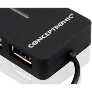 HUB Conceptronic / 4‑Port / USB‑A 2.0 → 4x USB‑A 2.0 / Bus‑Powered – Zezë 8