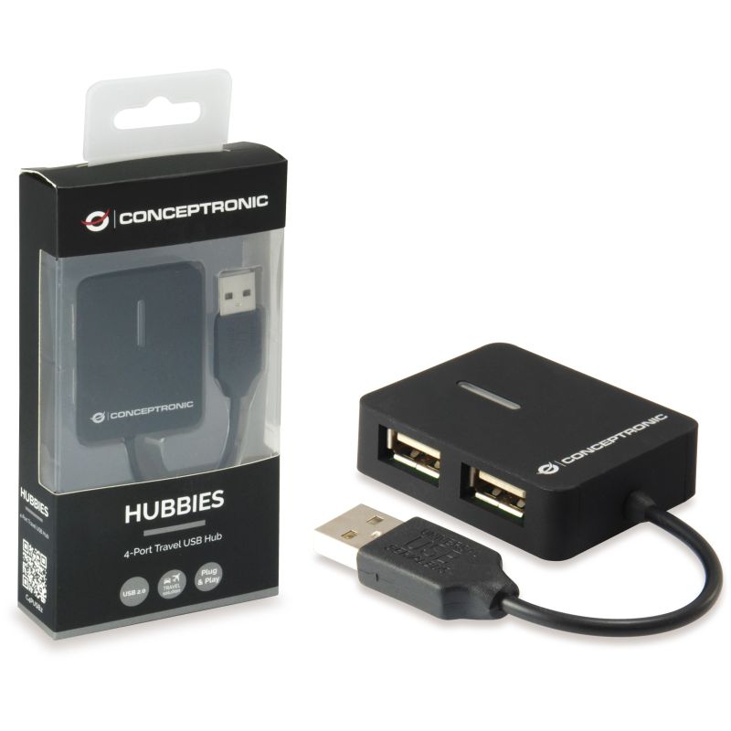 HUB Conceptronic / 4‑Port / USB‑A 2.0 → 4x USB‑A 2.0 / Bus‑Powered – Zezë - Figura 5