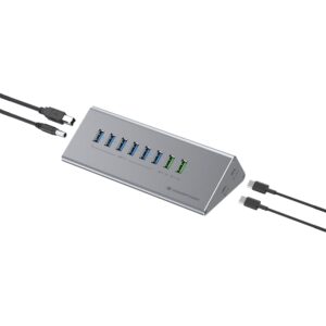 HUB USB 3.0/USB‑C Conceptronic / 10‑Port (6x A3.0) / me furnizim energjie - Gri