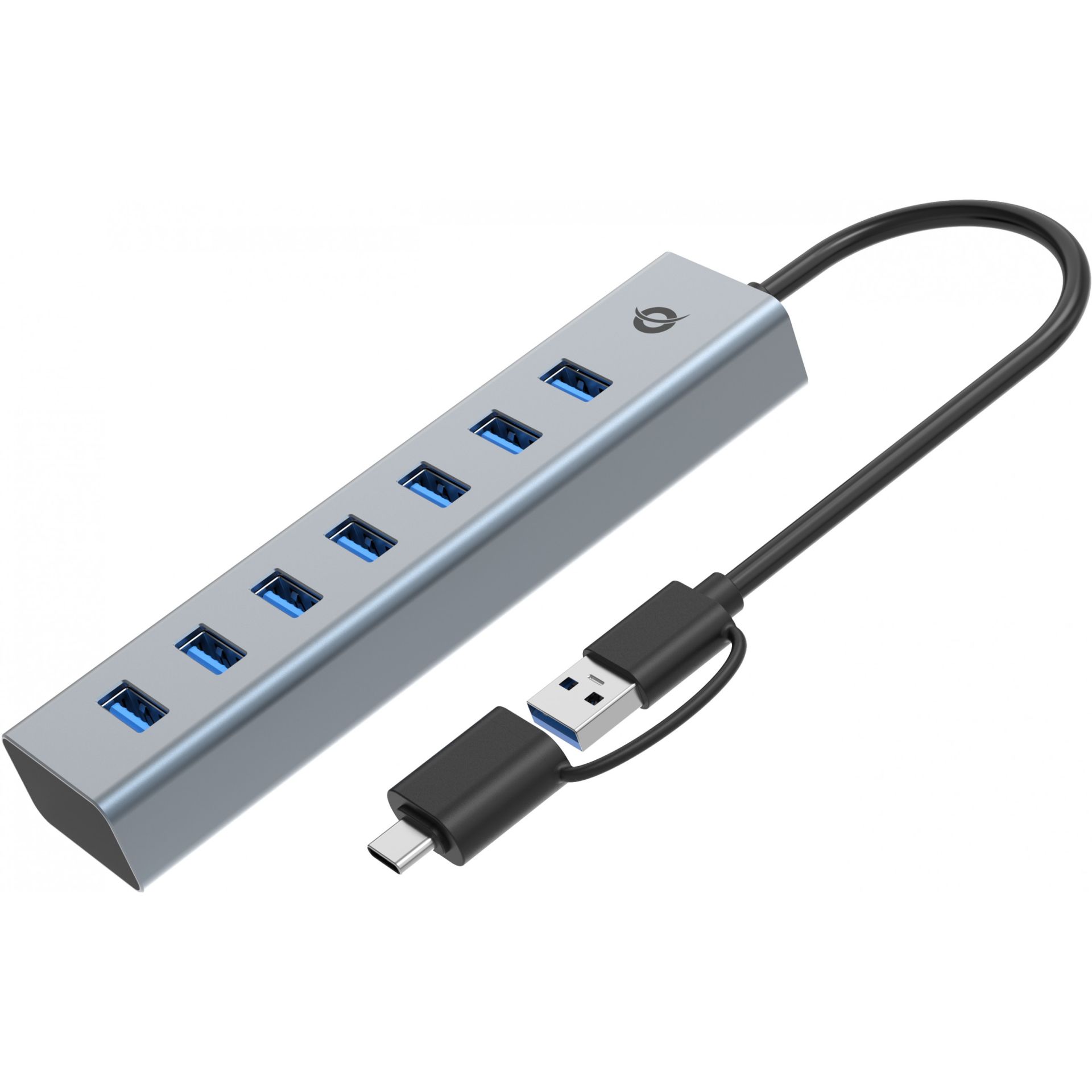 HUB USB 3.0/USB‑C Conceptronic / 7‑Port (7x A3.0) / pa furnizim energjie - Gri
