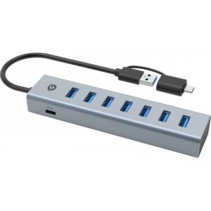 HUB USB 3.0/USB‑C Conceptronic / 7‑Port (7x A3.0) / me furnizim energjie – Gri 8