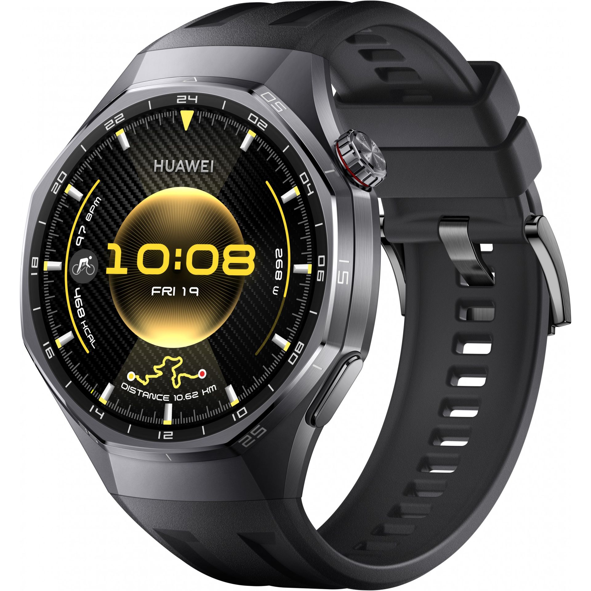 Orë e mençur Huawei Watch GT 6 Pro Atum-B29F / 46mm / Rrip prej fluoroelastomeri (S) - Zezë - Figura 2
