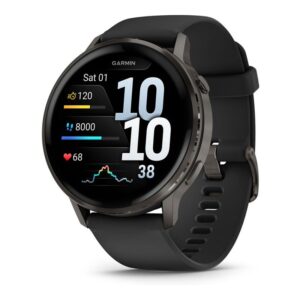 Orë e mençur Garmin Venu 4 45mm Silicone Band – Zezë