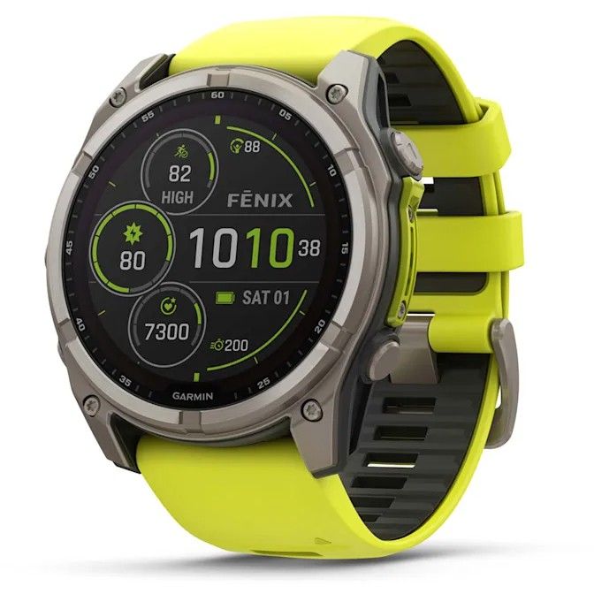 Orë e mençur Garmin Fenix 8 AMOLED Sapphire GPS Smartwatch 51mm – Verdhë / Hiri