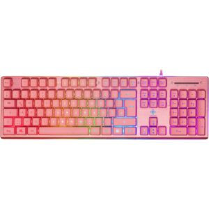 Tastierë Gaming Deltaco Gaming USB Keyboard / RGB Backlight– Rozë