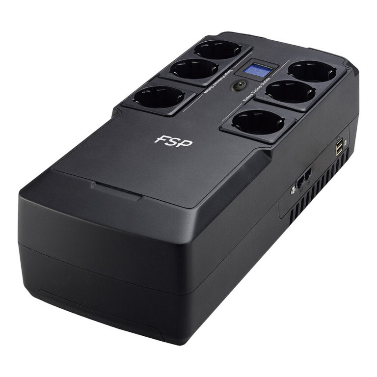 Desktop UPS FSP NanoFit 800 / 800VA / 480W / RJ45 LCD 6xSCHUKO