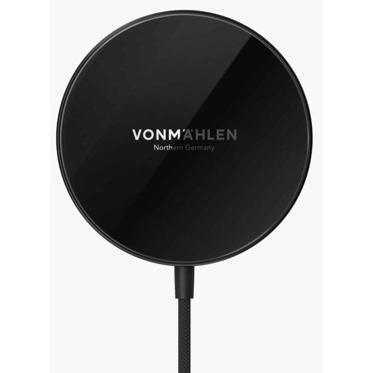 Aksesorë për telefon Vonmählen Wireless Charger Aura Mini magnetik me kabllo karikimi – Zezë