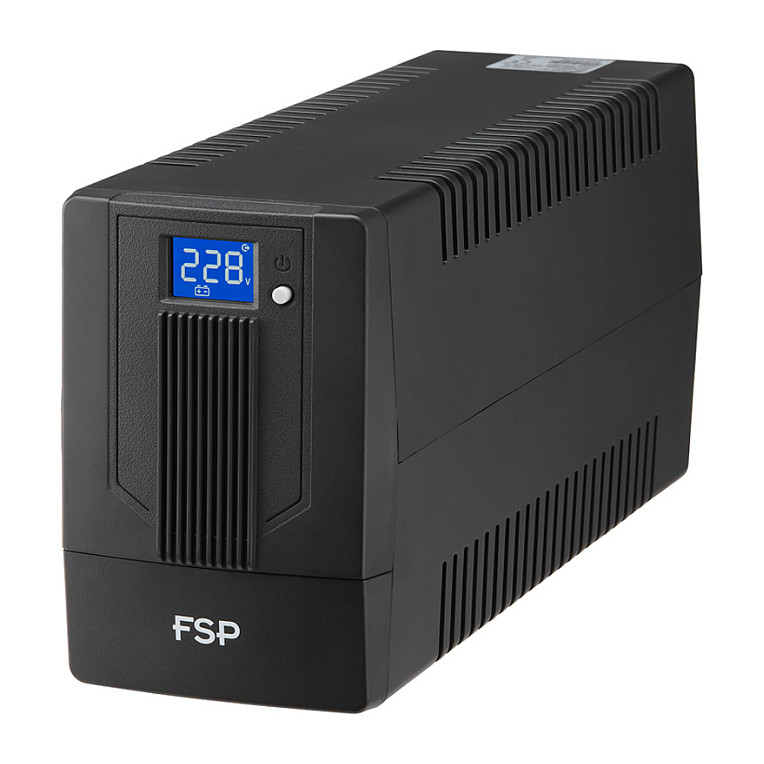 UPS FSP iFP800 / Line-Interactive 800VA / 480W / 2x Schuko / 12V/9Ah Battery / LCD / 230V