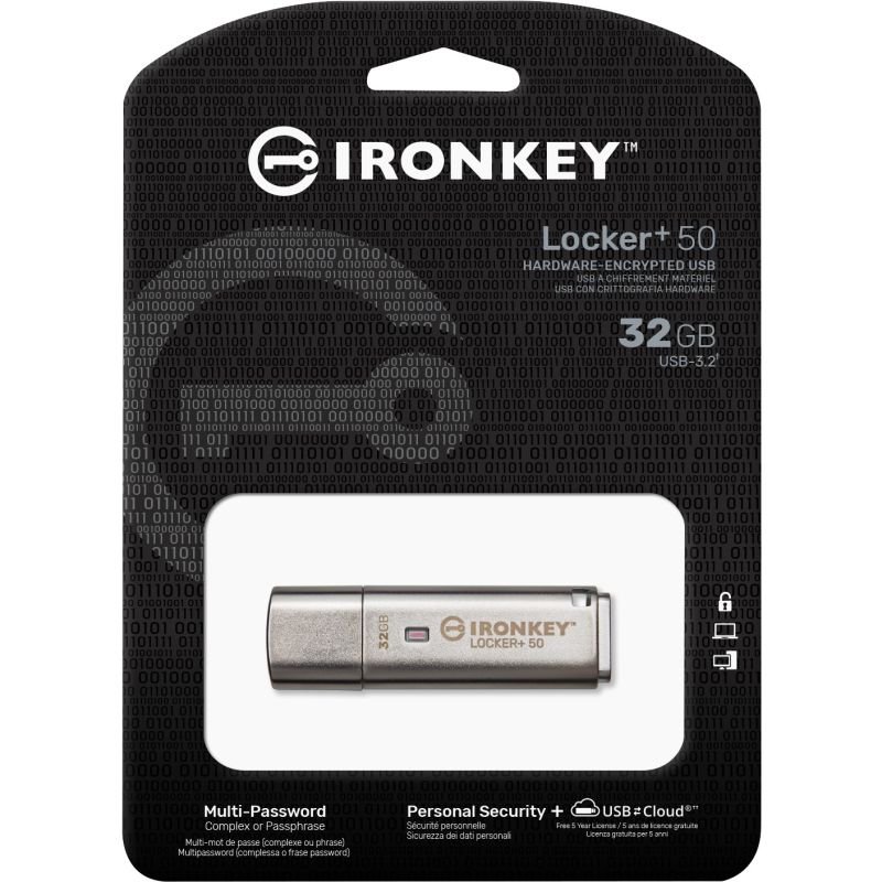 USB Flash Drive / Kingston / IronKey Vault Privacy 50 / 32GB / Argjend