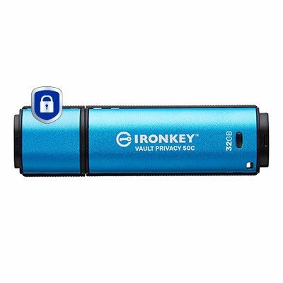 USB Flash Drive Kingston IronKey Vault Privacy 50C / 32GB - Blu