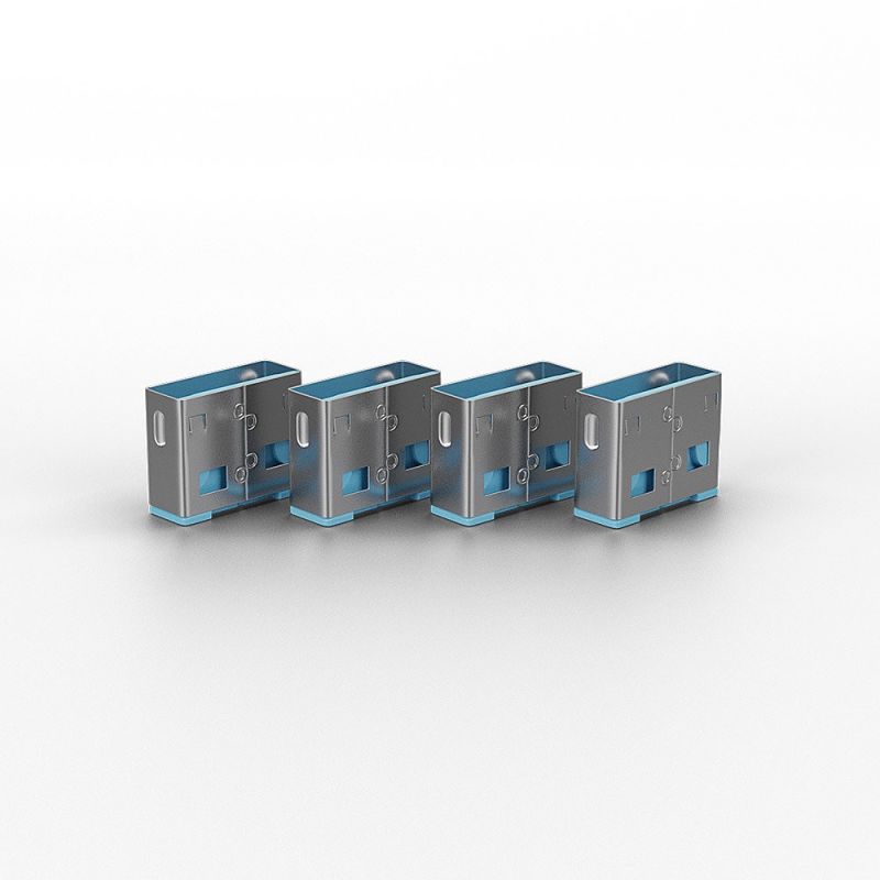 USB Flash Drive / Port Lock / Lindy / Typ A / 4x / Blu - Figura 2