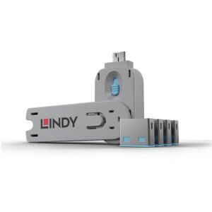 USB Flash Drive / Port Lock / Lindy / Typ A / 4x / Blu