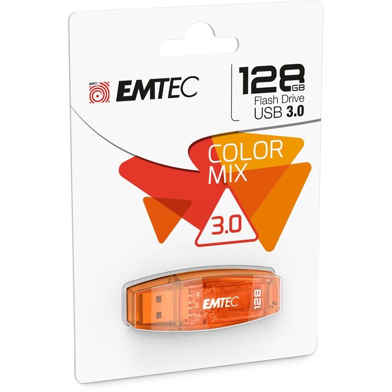 USB Flash Drive / Emtec / 128GB / USB 2.0 / C410 / Portokalli