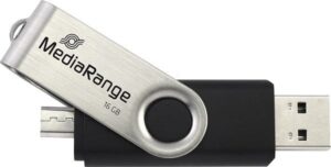 USB Flash Drive / MediaRange / 16GB / USB 2.0 / Combo / USB-A & Micro USB
