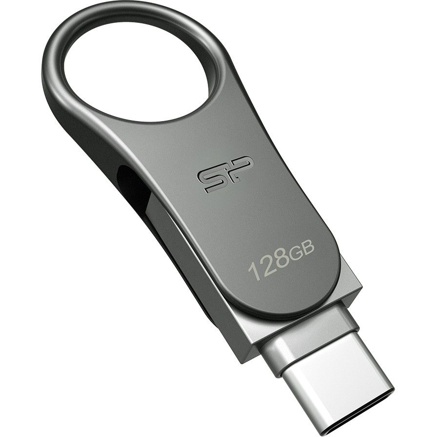 USB Flash Drive Silicon Power C80 128GB USB 3.0 Type-C Ready - Argjend - Figura 3