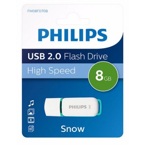USB Flash Drive / Philips Snow Edition / 8 GB / USB 2.0 / Gjelbër