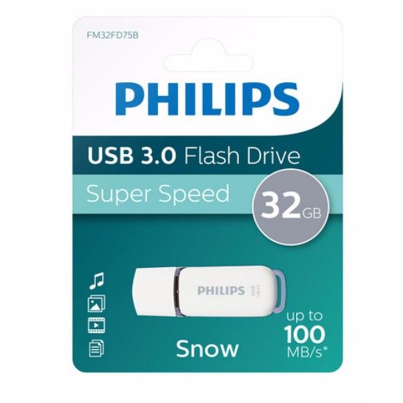 USB Flash Drive / Philips Snow Edition / 32 GB / USB 3.0 / Bardhë