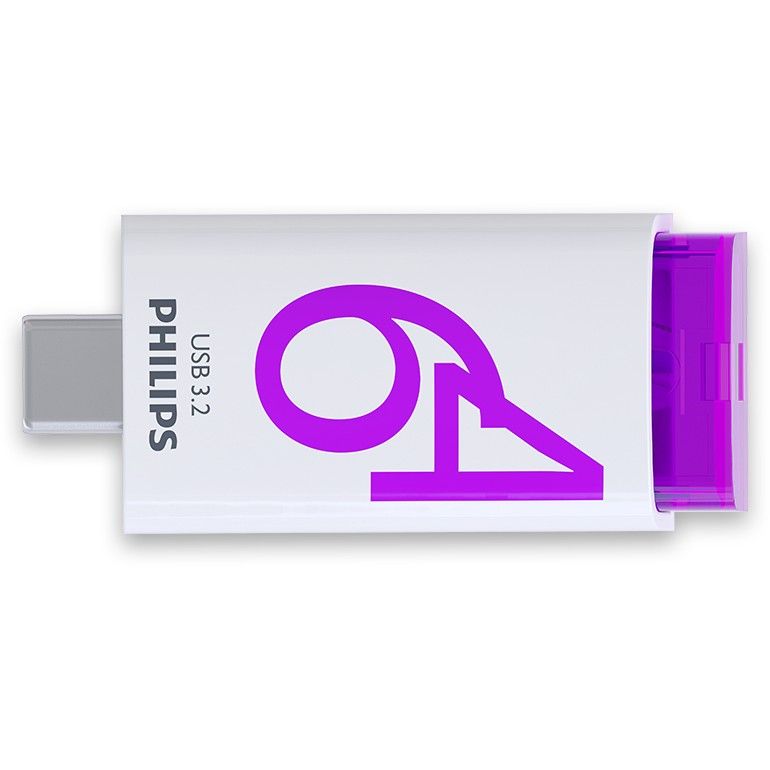 USB Flash Drive Philips 64GB 3.2 Gen 1 – Click Series / USB-C - Figura 2