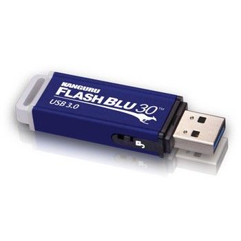 USB Flash / Kanguru / FlashBlu30 / 32 GB / USB 3.0 -Blu