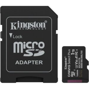 Kartë Memorie SD Kingston 1TB microSDXC Canvas Select Plus Gen3 150MB/s A1 + Adapter