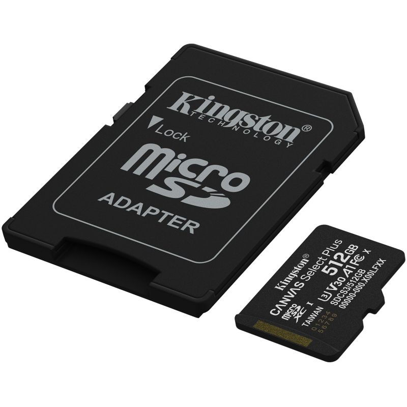 Kartë Memorie SD Kingston 512GB microSDXC Canvas Select Plus Gen3 150MB/s A1 + Adapter - Figura 2