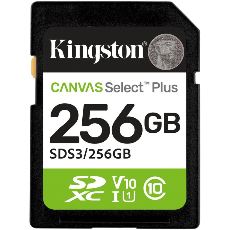Kartë Memorie SD Kingston SDXC Canvas Select Plus Gen3 / 256GB / 150MB/s / Class 10 / UHS-I / U1 / V10