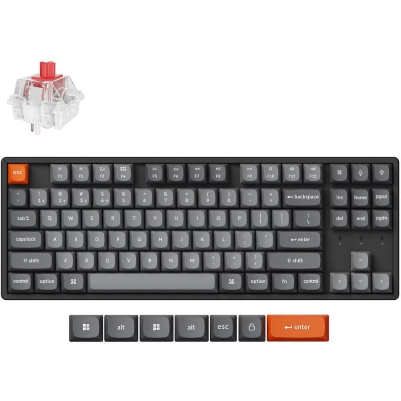 Tastierë Gaming Keychron K8 Max / German Layout / Keychron Super Red / RGB – Zezë / Hiri