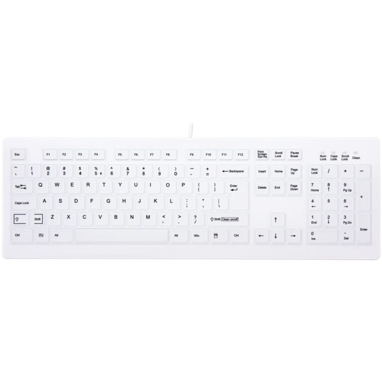 Tastierë me kabllo Cherry AK-C8100F-U1-W/US – Bardhë