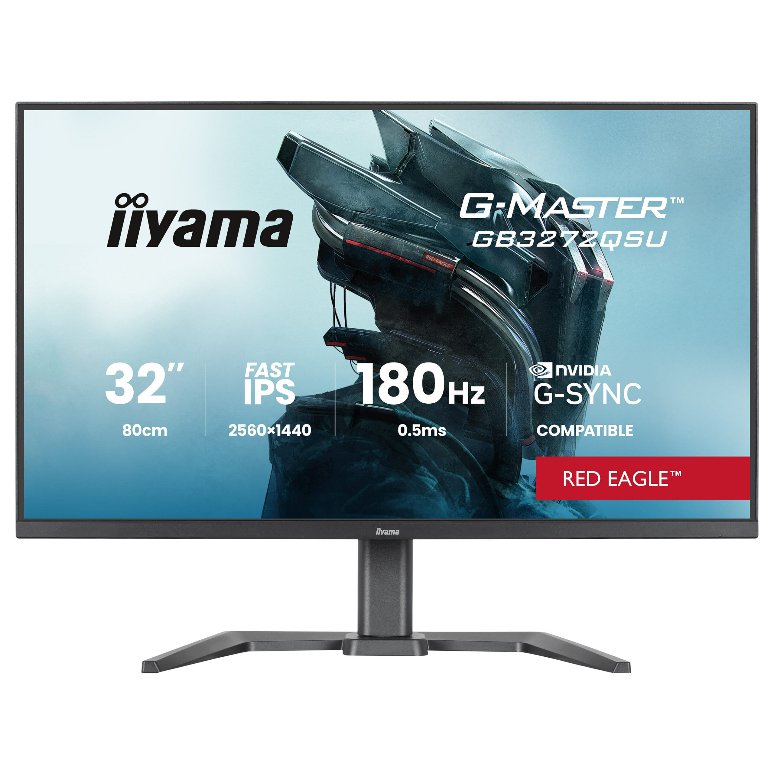 Monitor Gaming iiyama G-MASTER GB3272QSU-B1 / 31.5"/ Quad HD Fast IPS / LED / 180 Hz / 0.5 ms / HDMI+USB+DP+HDCP - Zezë