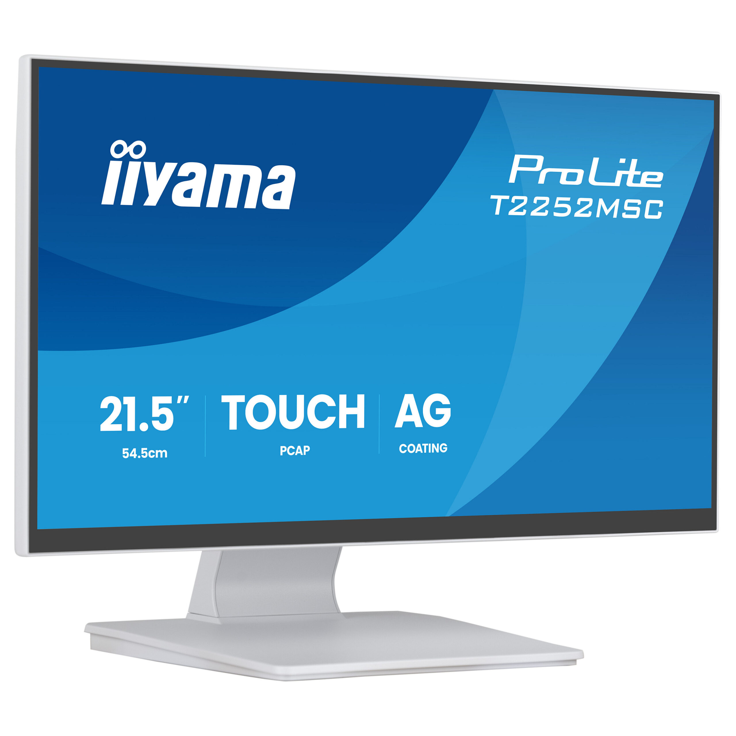 Monitor iiyama ProLite T2252MSC-W2AG / 22.5"/ Full HD IPS / LCD / Touchscreen / 100 Hz / 5 ms / HDMI+USB+DP+HDCP - Bardhë - Figura 2