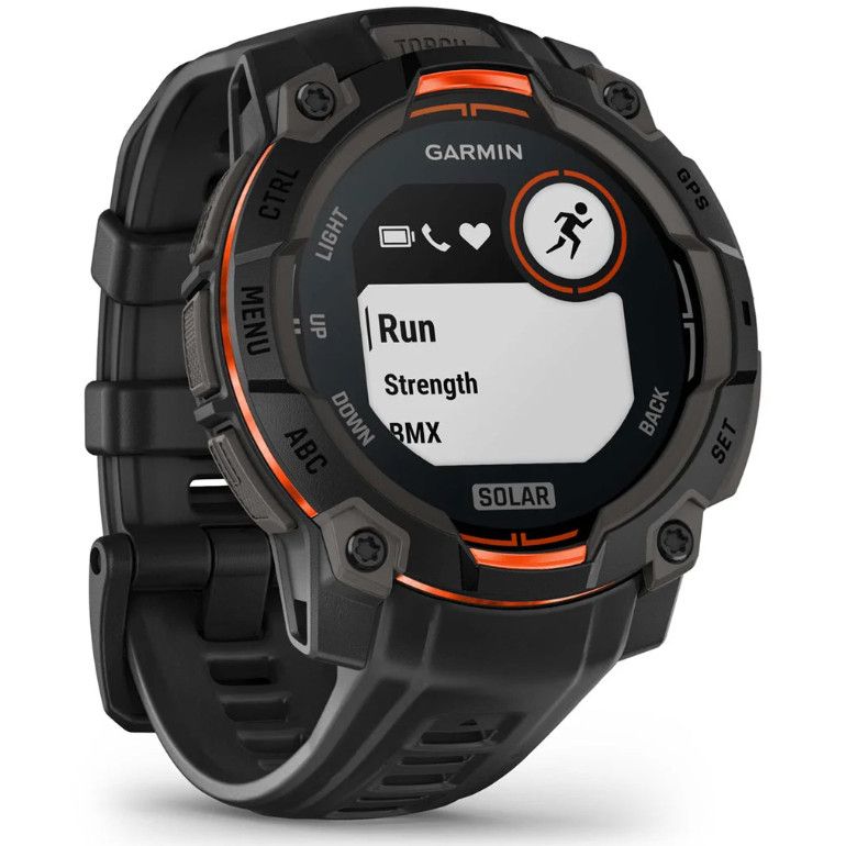 Orë e mençur Garmin Instinct 3 Solar / 45mm – Zezë/Portokalli - Figura 4